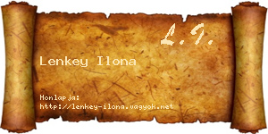 Lenkey Ilona névjegykártya